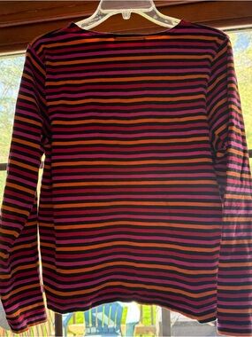 Vintage Striped Long Sleeve Marisa Christina Stretch Shirt, Size Large